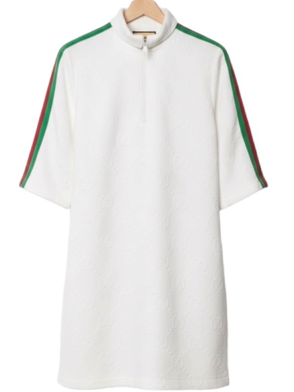 Gucci GG Embossed Web Stripe Polo Mini Dress